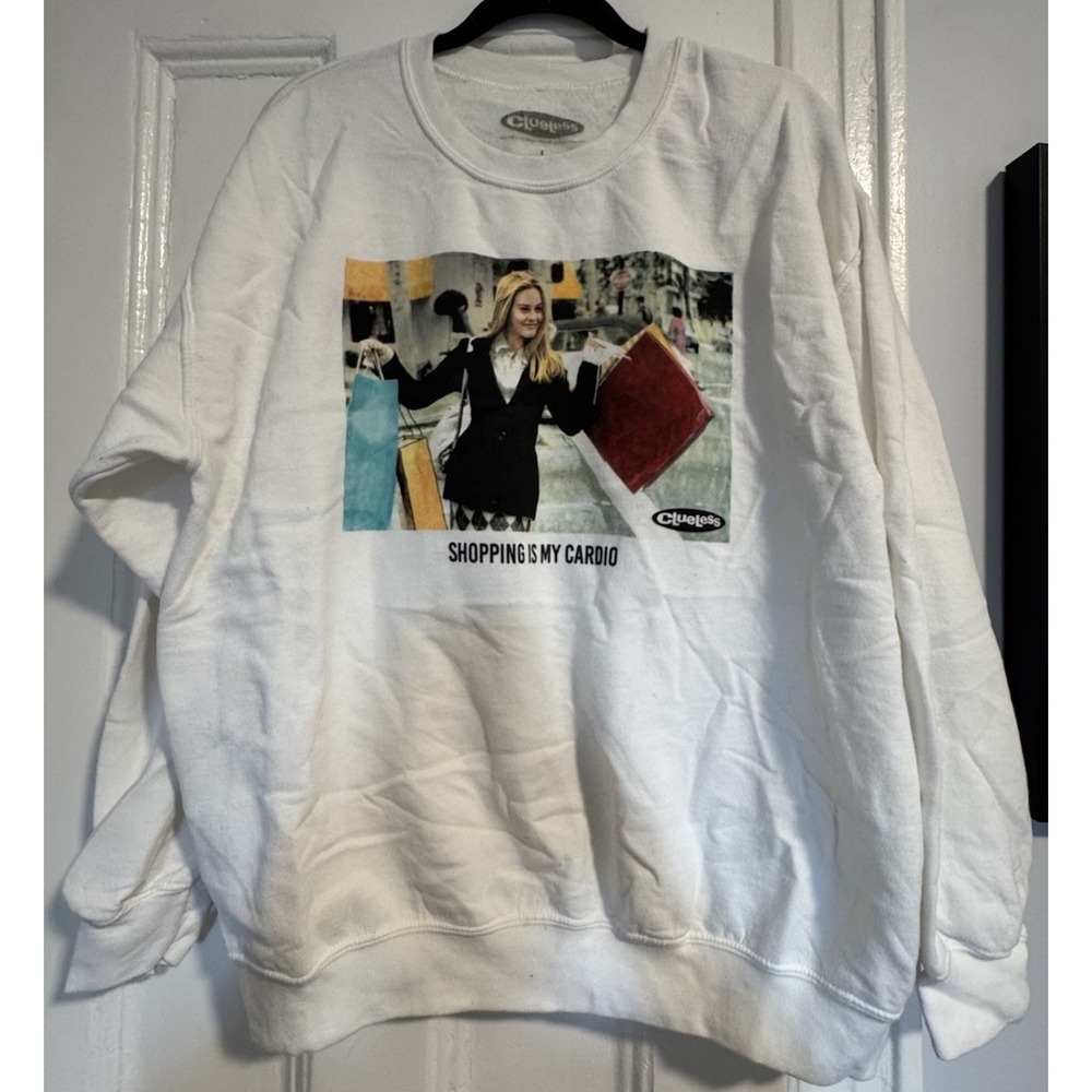 Vintage Clueless Sweatshirt Size Large White